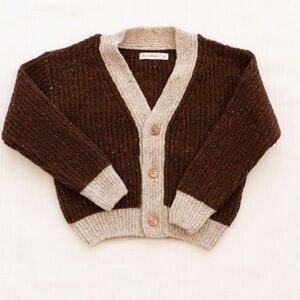 HTF NWT Fin & Vince chunky cardigan ash